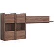 Modway Visionary Modern Laminate Wall Mounted Shelves in Walnut