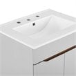 Modway Harvest Modern Style Wood Bathroom Vanity in Gray/White