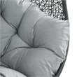 Modway Hide Fabric Outdoor Patio Swing Chair without Stand in Gray