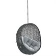 Modway Hide Fabric Outdoor Patio Swing Chair without Stand in Gray