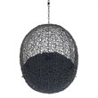 Modway Hide Fabric Outdoor Patio Swing Chair without Stand in Gray/Navy