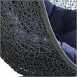 Modway Hide Fabric Outdoor Patio Swing Chair without Stand in Gray/Navy