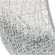 Modway Hide Fabric Outdoor Patio Swing Chair without Stand in White/Gray