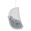 Modway Hide Fabric Outdoor Patio Swing Chair without Stand in White/Navy