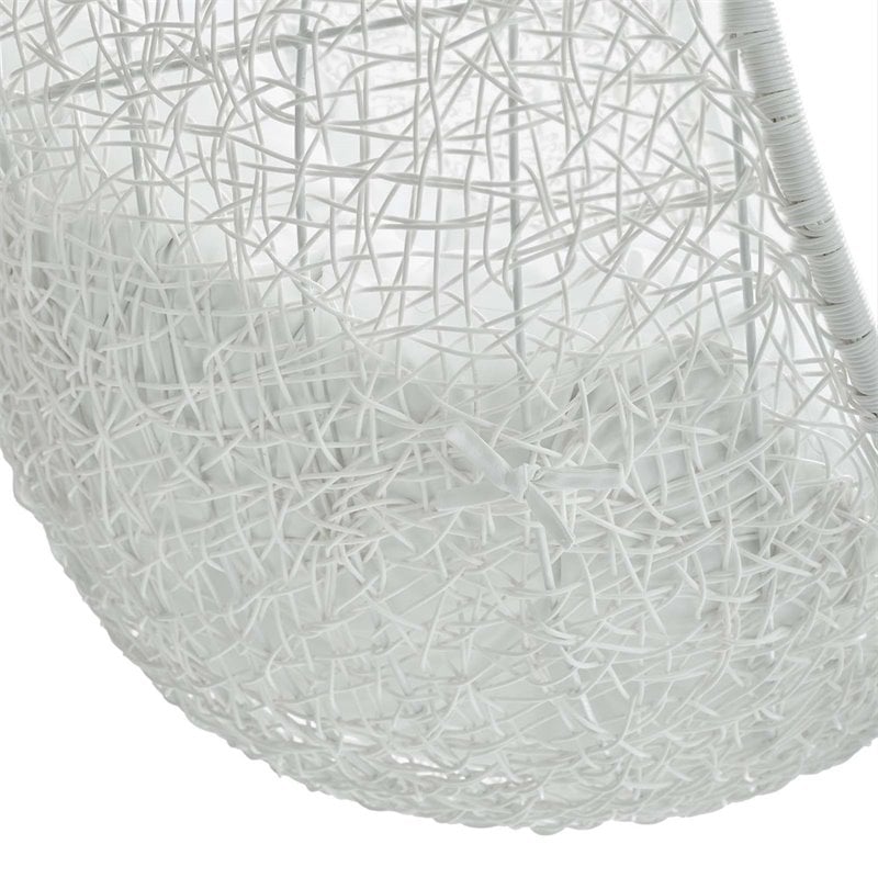 Modway Hide Fabric Outdoor Patio Swing Chair without Stand in White