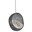 Modway Encase Swing Outdoor Patio Lounge Chair without Stand - Black/Beige