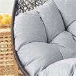 Modway Encase Swing Outdoor Patio Lounge Chair without Stand - Black/Gray