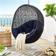 Modway Encase Swing Outdoor Patio Lounge Chair without Stand - Black/Navy