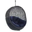 Modway Encase Swing Outdoor Patio Lounge Chair without Stand - Black/Navy