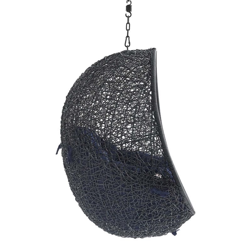 Modway Encase Swing Outdoor Patio Lounge Chair without Stand - Black/Navy