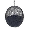 Modway Encase Swing Outdoor Patio Lounge Chair without Stand - Black/Navy