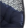 Modway Encase Swing Outdoor Patio Lounge Chair without Stand - Black/Navy
