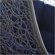 Modway Encase Swing Outdoor Patio Lounge Chair without Stand - Black/Navy