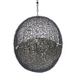 Modway Encase Swing Outdoor Patio Lounge Chair without Stand in Black/Beige