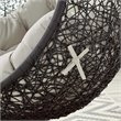 Modway Encase Swing Outdoor Patio Lounge Chair without Stand in Black/Beige