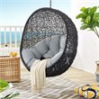 Modway Encase Swing Outdoor Patio Lounge Chair without Stand in Black/Gray