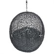 Modway Encase Swing Outdoor Patio Lounge Chair without Stand in Black/Gray