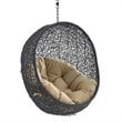 Modway Encase Swing Outdoor Patio Lounge Chair without Stand in Black/Mocha