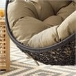 Modway Encase Swing Outdoor Patio Lounge Chair without Stand in Black/Mocha
