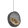 Modway Encase Swing Outdoor Patio Lounge Chair without Stand in Black/Mocha