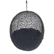 Modway Encase Swing Outdoor Patio Lounge Chair without Stand in Black/Navy