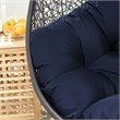 Modway Encase Swing Outdoor Patio Lounge Chair without Stand in Black/Navy