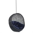 Modway Encase Swing Outdoor Patio Lounge Chair without Stand in Black/Navy