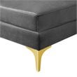 Modway Triumph Modern Channel Tufted Performance Velvet Corner Chair in Gray