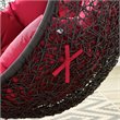 Modway Encase Swing Outdoor Patio Lounge Chair without Stand in Black/Red
