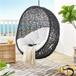 Modway Encase Swing Outdoor Patio Lounge Chair without Stand in Black/White