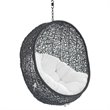 Modway Encase Swing Outdoor Patio Lounge Chair without Stand in Black/White