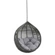 Modway Garner Teardrop Outdoor Patio Swing Chair without Stand in Gray
