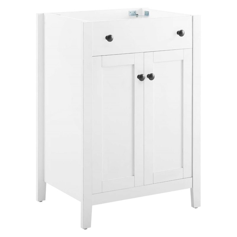 Modway Nantucket 24" Wooden Bathroom Vanity in White