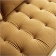 Modway Valour Modern Performance Velvet Loveseat in Cognac Brown/Walnut