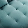 Modway Valour Modern Performance Velvet Loveseat in Mint Green/Walnut