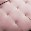 Modway Valour Modern Performance Velvet Loveseat in Pink/Walnut