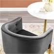 Modway Savour Tufted Performance Velvet Bar Stool in Charcoal