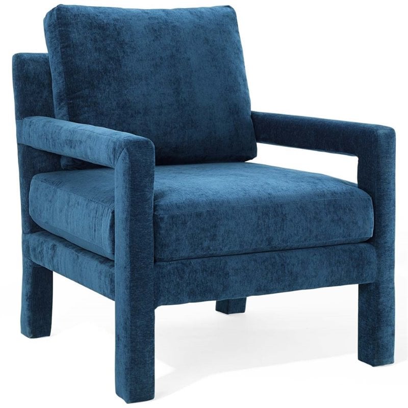 Modway Rehearse Crushed Performance Velvet Upholstered Arm Chair in ...