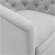 Modway Prospect Tufted Performance Velvet Swivel Armchair in Light Gray