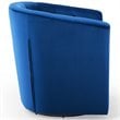 Modway Prospect Tufted Performance Velvet/Wood Swivel Armchair in Navy