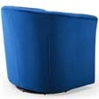Modway Prospect Tufted Performance Velvet/Wood Swivel Armchair in Navy