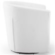 Modway Prospect Tufted Performance Velvet/Wood Swivel Armchair in White