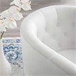 Modway Prospect Tufted Performance Velvet/Wood Swivel Armchair in White