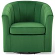 Modway Prospect Modern Performance Velvet Swivel Armchair in Emerald Green