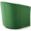 Modway Prospect Modern Performance Velvet Swivel Armchair in Emerald Green