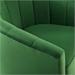 Modway Prospect Modern Performance Velvet Swivel Armchair in Emerald Green