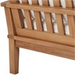 Modway Marina Teak Wood & Fabric Patio Sofa in Natural and White