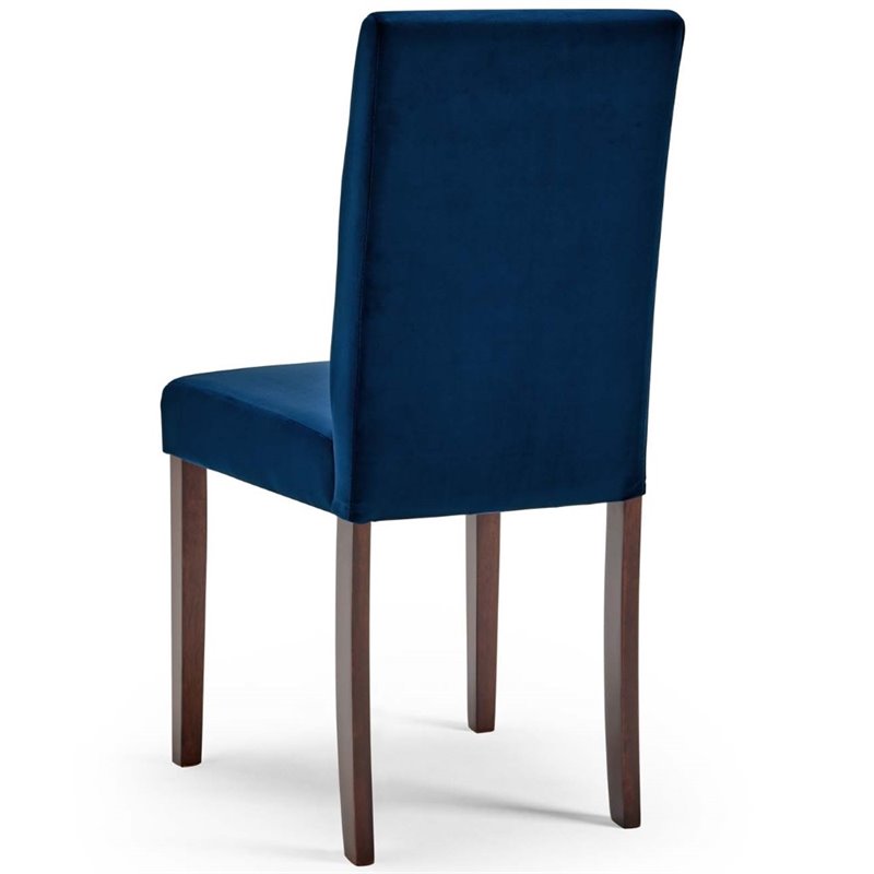 Prosper 5 Piece Upholstered Velvet Dining Set in Cappuccino Navy