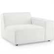 Modway Restore 2-Piece Modern Fabric Upholstered Sectional Sofa in White