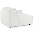 Modway Restore 2-Piece Modern Fabric Upholstered Sectional Sofa in White